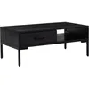 Image de vidaXL Table basse Noir 90x50x35 cm Bois de pin massif recyclÃ©