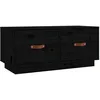Image de vidaXL Meuble TV Noir 80x34x35 cm Bois de pin massif