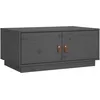 Image de vidaXL Table basse Gris 80x50x35 cm Bois massif de pin