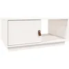 Image de vidaXL Table basse Blanc 80x50x35,5 cm Bois massif de pin