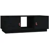 Image de vidaXL Table basse Noir 100x50x35 cm Bois massif de pin