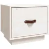Image de vidaXL Table de chevet Blanc 40x34x35 cm Bois de pin solide