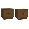 Image de vidaXL Tables de chevet 2pcs Marron miel 40x34x35cm Bois de pin massif