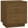 Image de vidaXL Table de chevet Marron miel 40x34x45 cm Bois de pin massif