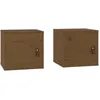 Image de vidaXL Armoires murales 2pcs Marron miel 31,5x30x30 cm Bois pin massif