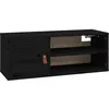 Image de vidaXL Armoire murale Noir 80x30x30 cm Bois de pin massif