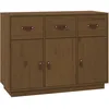 Image de vidaXL Buffet Marron miel 100x40x75 cm Bois massif de pin