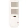 Image de vidaXL Buffet haut Blanc 34x40x108,5 cm Bois massif de pin