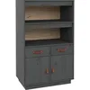 Image de vidaXL Buffet haut Gris 67x40x108,5 cm Bois massif de pin
