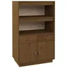 Image de vidaXL Buffet haut Marron miel 67x40x108,5 cm Bois massif de pin
