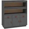 Image de vidaXL Buffet haut Gris 100x40x108,5 cm Bois massif de pin