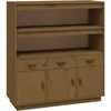 Image de vidaXL Buffet haut Marron miel 100x40x108,5 cm Bois massif de pin