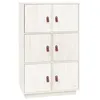 Image de vidaXL Buffet haut Blanc 67x40x108,5 cm Bois massif de pin