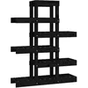 Image de Vidaxl Support Ã  Plantes Noir 85x25x109,5 Cm Bois Massif De Pin