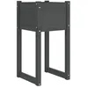 Image de Vidaxl JardiniÃ¨re Gris 40x40x81 Cm Bois Massif De Pin