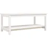 Image de vidaXL Table basse Blanc 110x55x45 cm Bois massif de pin