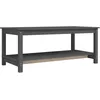 Image de vidaXL Table basse Gris 110x55x45 cm Bois massif de pin