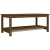 Image de vidaXL Table basse Marron miel 110x55x45 cm Bois massif de pin
