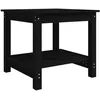 Image de vidaXL Table basse Noir 50x50x45 cm Bois massif de pin