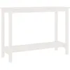 Image de vidaXL Table console Blanc 110x40x80 cm Bois massif de pin