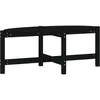 Image de vidaXL Table basse Noir 118x63x45 cm Bois massif de pin