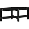 Image de vidaXL Table basse Noir 87x48x35 cm Bois massif de pin