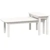 Image de vidaXL Ensemble de tables basses 2 pcs Blanc Bois massif de pin