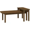 Image de vidaXL Ensemble de tables basses 2 pcs Marron miel Bois massif de pin