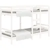 Image de vidaXL Lit superposÃ© Blanc 90x200 cm Bois de pin massif