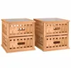 Image de vidaXL Tables de chevet 2 pcs 34x34x34 cm Bois massif de noyer