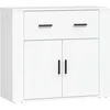 Image de vidaXL Buffet Blanc 80x33x70 cm Bois d'ingÃ©nierie