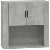 Image de vidaXL Armoire murale Gris bÃ©ton 80x33x80 cm Bois d'ingÃ©nierie