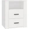 Image de vidaXL Table de chevet Blanc 50x36x60 cm Bois d'ingÃ©nierie