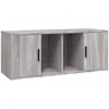 Image de vidaXL Meuble TV Sonoma gris 100x35x40 cm Bois d'ingÃ©nierie
