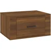 Image de vidaXL Table de chevet murale ChÃªne marron 50x36x25 cm
