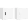 Image de vidaXL Tables de chevet murales 2 pcs Blanc 50x30x47 cm