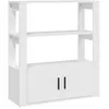 Image de vidaXL Buffet Blanc 80x30x90 cm Bois d'ingÃ©nierie