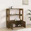 Image de vidaXL Buffet ChÃªne fumÃ© 80x30x90 cm Bois d'ingÃ©nierie