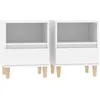 Image de vidaXL Tables de chevet 2 pcs Blanc 40x35x50 cm
