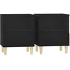 Image de vidaXL Tables de chevet 2 pcs Noir 40x35x50 cm