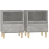Image de vidaXL Tables de chevet 2 pcs Gris bÃ©ton 40x35x50 cm
