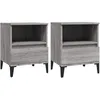 Image de vidaXL Tables de chevet 2 pcs Sonoma gris 40x35x50 cm