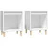 Image de vidaXL Tables de chevet 2 pcs Blanc 40x35x50 cm