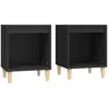 Image de vidaXL Tables de chevet 2 pcs Noir 40x35x50 cm