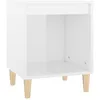 Image de vidaXL Table de chevet Blanc brillant 40x35x50 cm Bois d'ingÃ©nierie