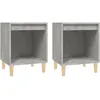Image de vidaXL Tables de chevet 2 pcs Gris bÃ©ton 40x35x50 cm