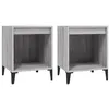 Image de vidaXL Tables de chevet 2 pcs Sonoma gris 40x35x50 cm