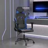 Image de vidaXL Chaise de jeu Noir et bleu Similicuir