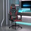 Image de vidaXL Chaise de jeu Noir et rouge bordeaux Similicuir