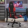 Image de vidaXL Chaise de jeu Noir et rouge Similicuir